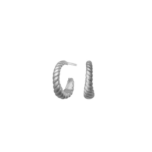 Slv Seashell Hoops 4-3601-R