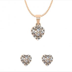 Smykkebox 794 med Kde m/Hjerte-Vedhng og restikker