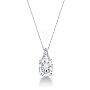 Slv Vedhng m/Hvid Krystal og Zirkonia + Kde