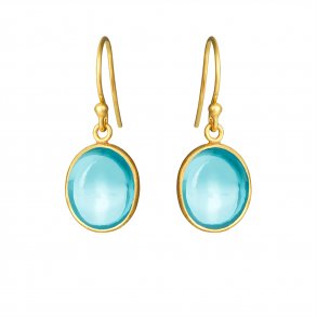 Forgyldte reringe m/Bl Topaser 4014-2-186