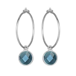 SFB Slv Creoler m. London Blue Krystal 4032-1-174