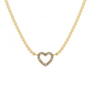 Forgyldt Hjerte m/Zirkonia + Kde 20-10222-011-42+3