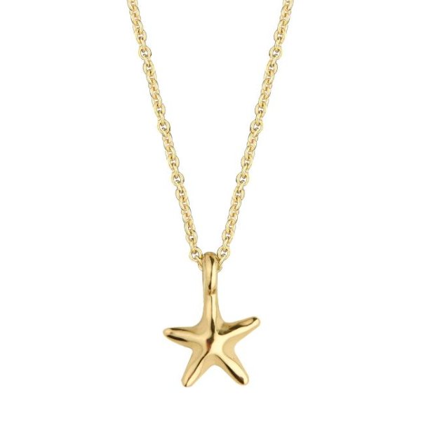 Jeberg Jewellery Starfish Forgyldt Slv Halskde 44110