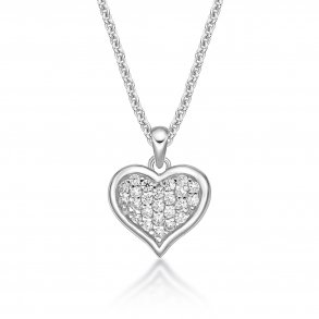 Slv Hjertevedhng m/Zirkonia + Kde