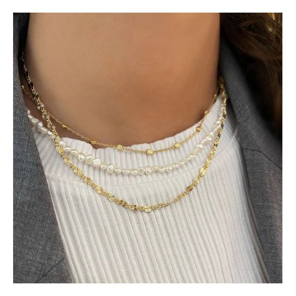 Jeberg Jewellery STELLA Forgyldt Slv Halskde 4510-42-G