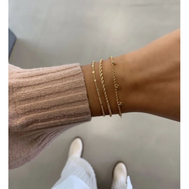Jeberg Jewellery ROBIN Forgyldt Slv Armbnd 4590-16-Gold
