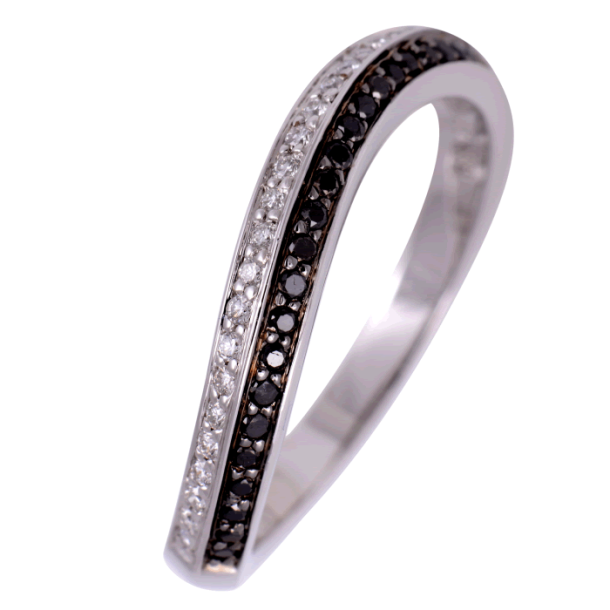 14kt Hvidguldsring m/0.24ct Brillanter str. 54 50-00302-1455