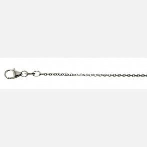 8kt Hvidgulds Rund Ankerkde 38 cm 