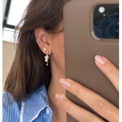 Jeberg Jewellery Petite Bow Forgyldt restikker m. Hvid Emalje 52815