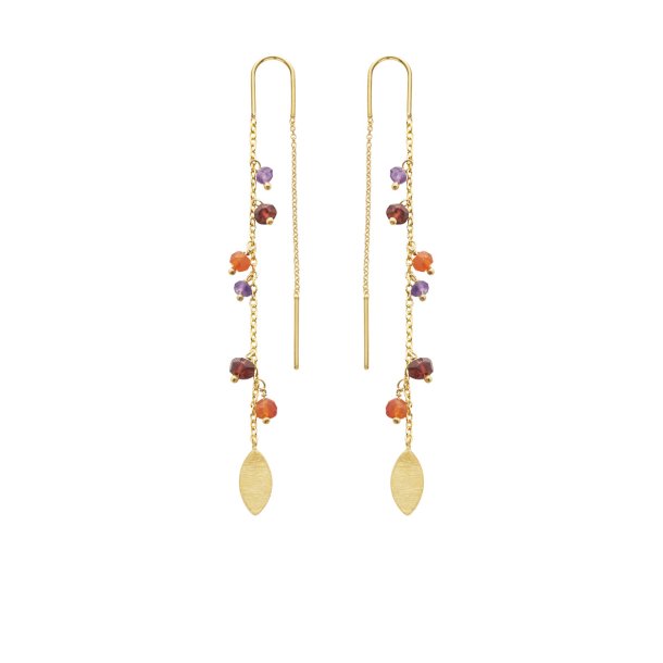 Forgyldte �reringe m/Mix Sten 5617-2-555