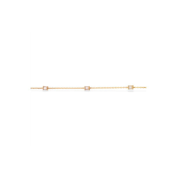 8kt Armbnd m/Baguette Cz 602473