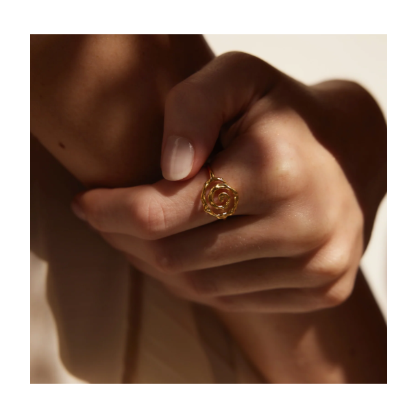 Jeberg Jewellery Pirouette Forgyldt Slvring 61110