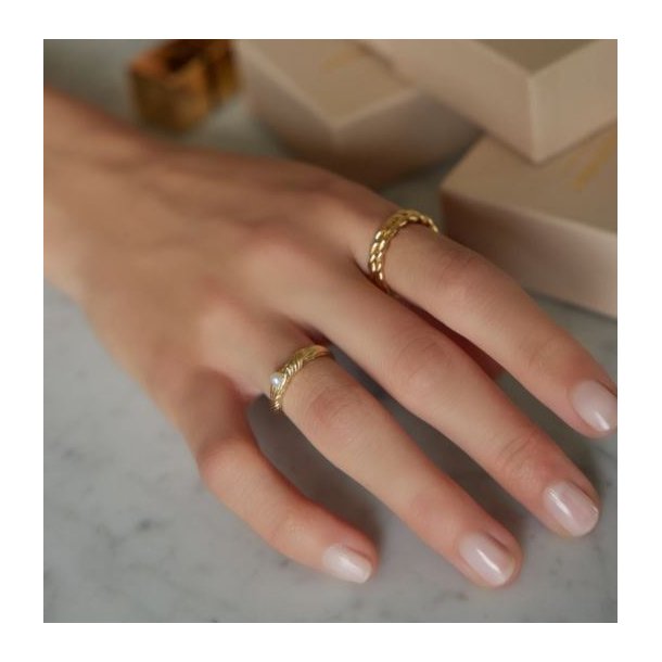 Jeberg Jewellery Circle of Love Slim Forgyldt Slvring 61200