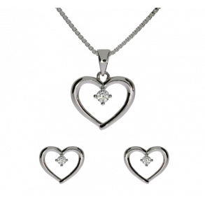 Smykkebox 736 med Kde m/Hjertevedhng og Hjerte restikker