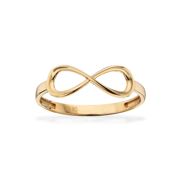 SC 8 Kt Guldring m/Uendelighedstegn 709673