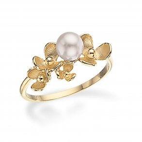 14Kt PrimaVera Guld Ring m/Perle 711665