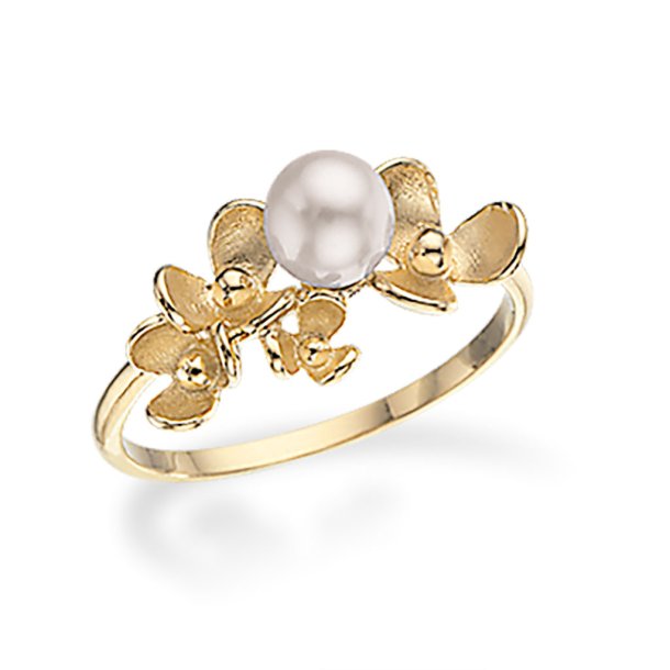 14Kt PrimaVera Guld Ring m/Perle 711665