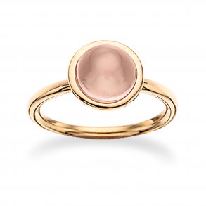 Forgyldt Ring m/Rosaquarts 723122