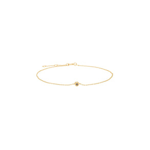 14kt. Guldarmb�nd m/0,007ct. Safir - 80100400506