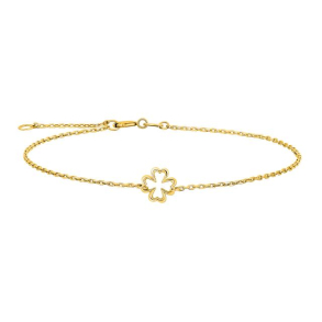 Siersbl 8 Kt Guldarmbnd m/Klver 80821170300