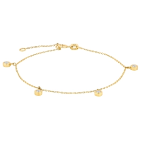 Siersb�l 8 Kt Armb�nd m/4 Zirkoner 80830210300