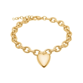 Nordahl St�l IP Gold Armb�nd m/Hjerte ALBA 80842132800