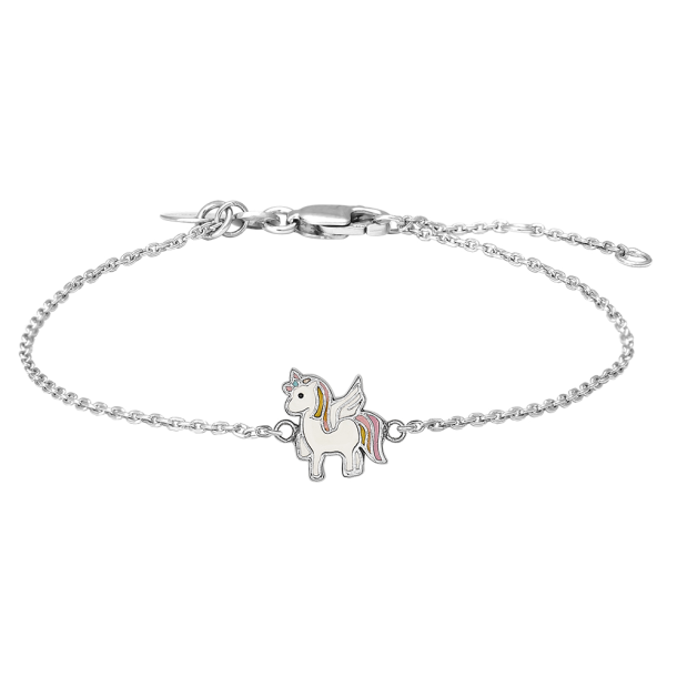 Rhodineret S�lv Armb�nd m/Enhj�rning 825 077