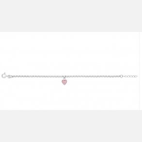 Rhodineret Slvarmbnd m/Hjerte 825071