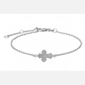 Rhodineret Slv Armbnd m/Dagmarkors 825 075