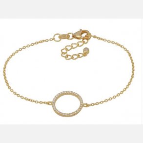 Anna Forgyldt Slv Armbnd m/Cirkel 84 5011-3