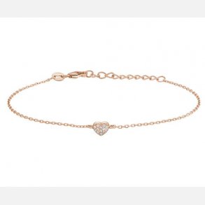 Alma Rosaforgyldt Armbnd m/Hjerte m/Zirkonia 845059-4