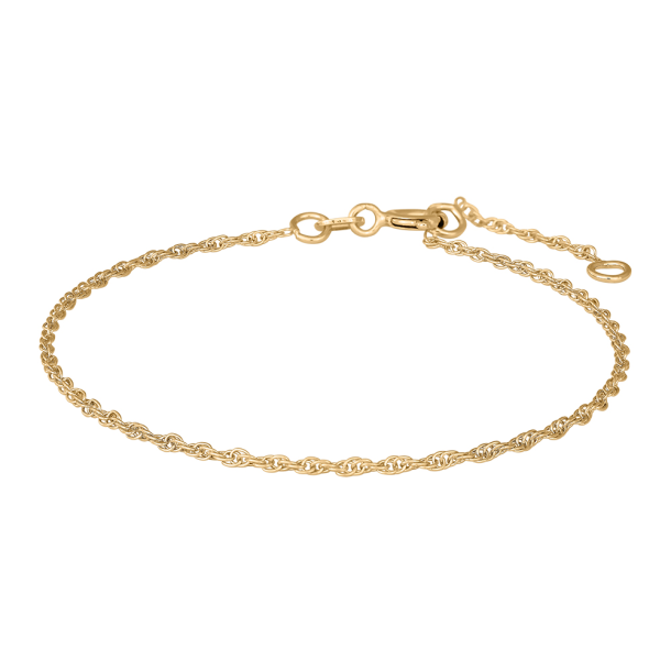 9kt Guld Cordel Armbnd 16+2cm 856 004 3