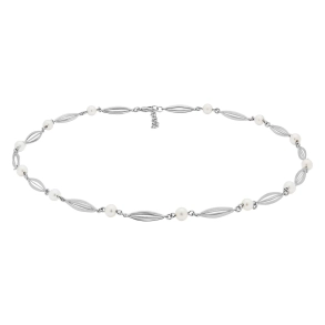 Siersb�l S�lv Collier m/Bur & Ferskvandsperler 89162020900