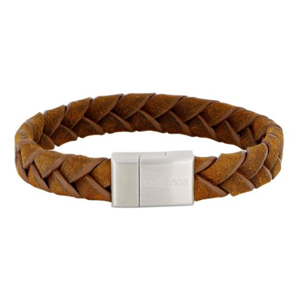 Son Of Noa Brunt Kalveskinds Armbnd 21 cm 897023-Brown21