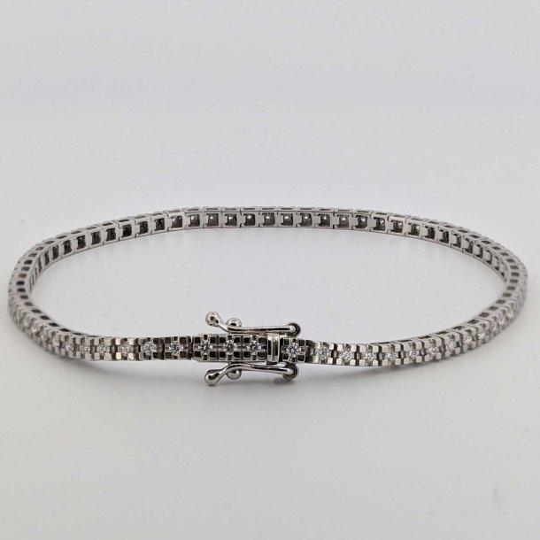 18 Kt Hvidguld Tennisarmbnd m/1,01 ct TW/SI