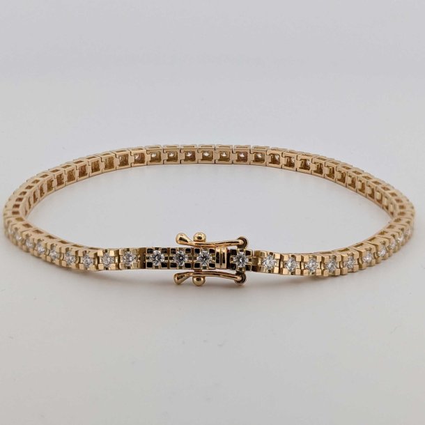 18 Kt Guld Tennis Armbnd m/2,03 ct TW/SI