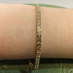 18 Kt Guld Tennis Armb�nd m/2,03 ct TW/SI