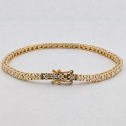 14 Kt Guld Tennis Armb�nd m/2,03 ct TW/SI