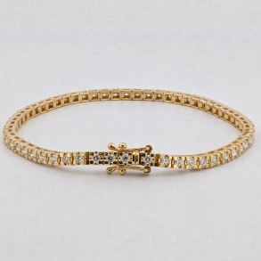 14 Kt Guld Tennis Armb�nd m/2,03 ct TW/SI