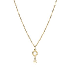 Lund Marguerit Forgyldt Slv Halskde m. Cirkel 9025090-M