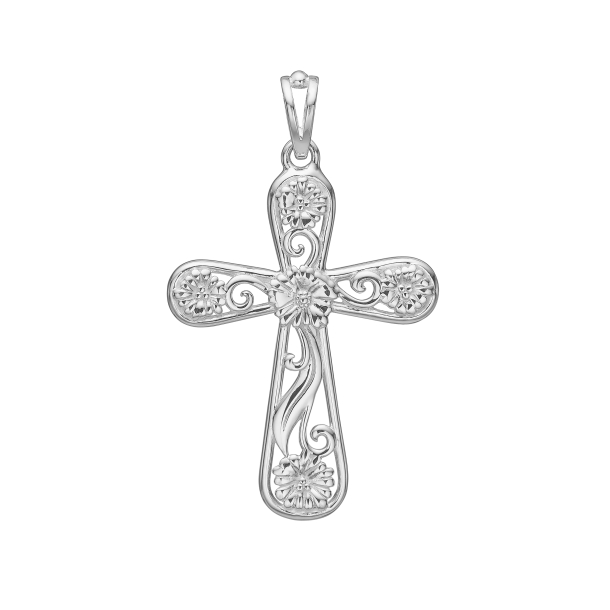 S�lv Gennembrudt Kors Vedh�ng 9061350