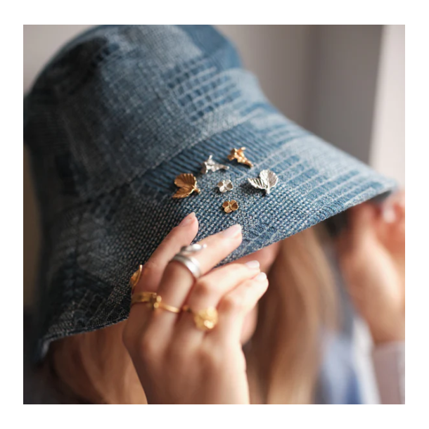 Flora Danica Bgeblad Forgyldt Slv Pin 907.BL-Pi-G