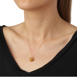 Flora Danica Dild Forgyldt Slv Halskde 907.DF-Ne-G