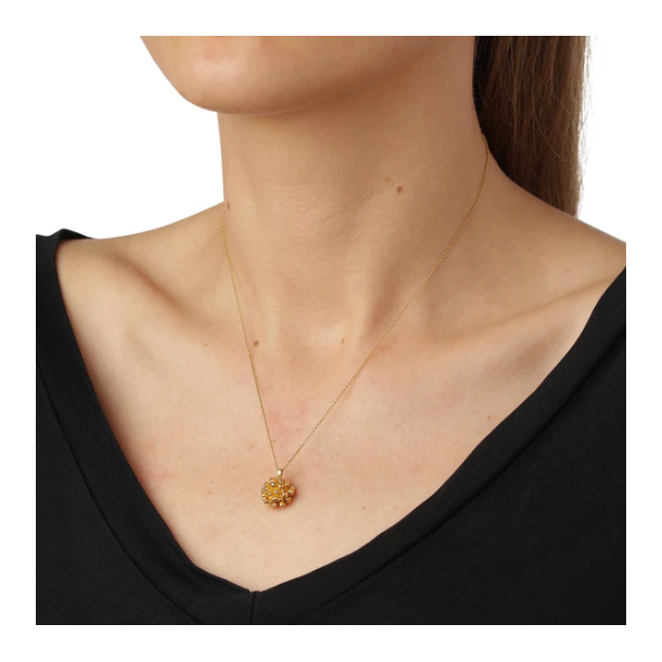 Flora Danica Dild Forgyldt Slv Halskde 907.DF-Ne-G