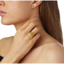 Flora Danica Dild Forgyldt Slvring 907.DF-Ri-G-58