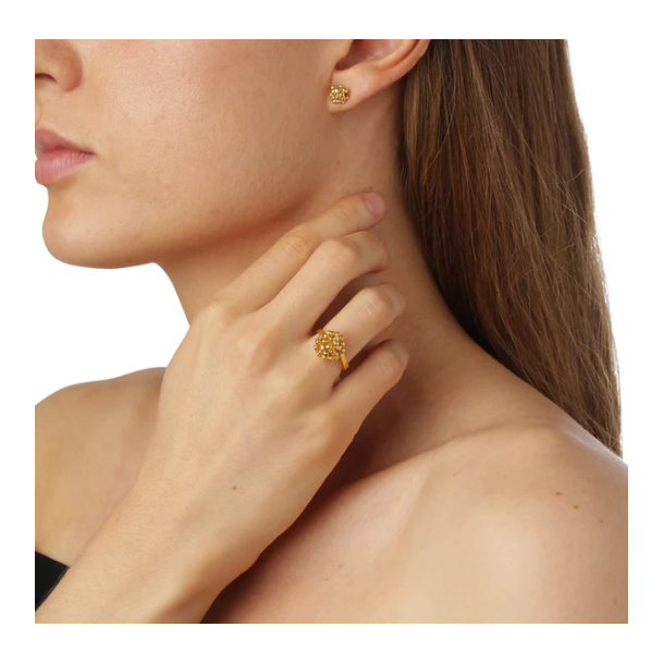 Flora Danica Dild Forgyldt Slvring 907.DF-Ri-G-58