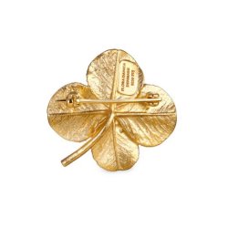 Flora Danica Firklver Forgyldt Slv Broche 907.FLC-Bro-G