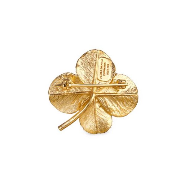 Flora Danica Firklver Forgyldt Slv Broche 907.FLC-Bro-G