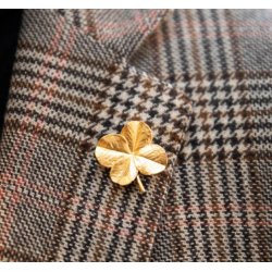 Flora Danica Firklver Forgyldt Slv Broche 907.FLC-Bro-G