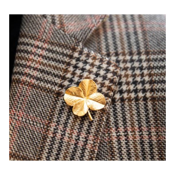 Flora Danica Firklver Forgyldt Slv Broche 907.FLC-Bro-G